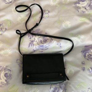Madewell black leather crossbody